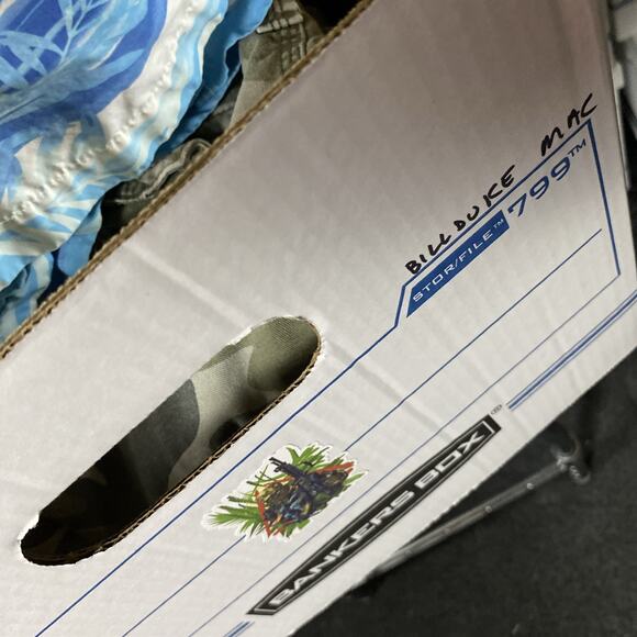 Tommy‎ Bahama Swim Trunks Men Medium Blue Palm Leaf Floral Hawaiian RELAX *Read - Picture 13 of 13